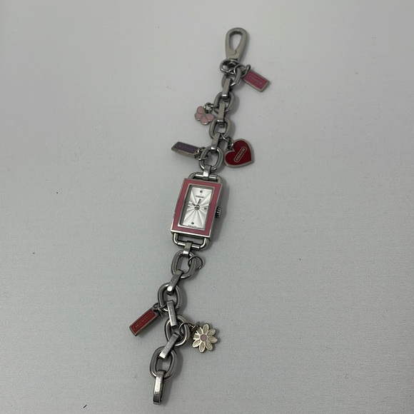 Coach Charm Bracelet Watch Vintage- needs battery. Scratch on face - Picture 1 of 10
